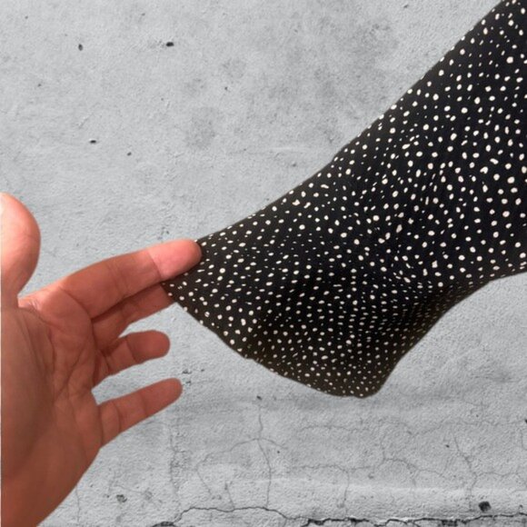 Habitat Black and White Button Down Shirt 3/4 Sleeve Relaxed Fit Size Small - Picture 3 of 7